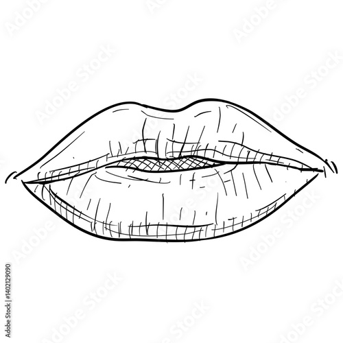 lips handdrawn illustration