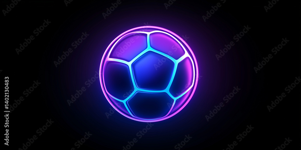 Naklejka premium soccer ball vector on black background