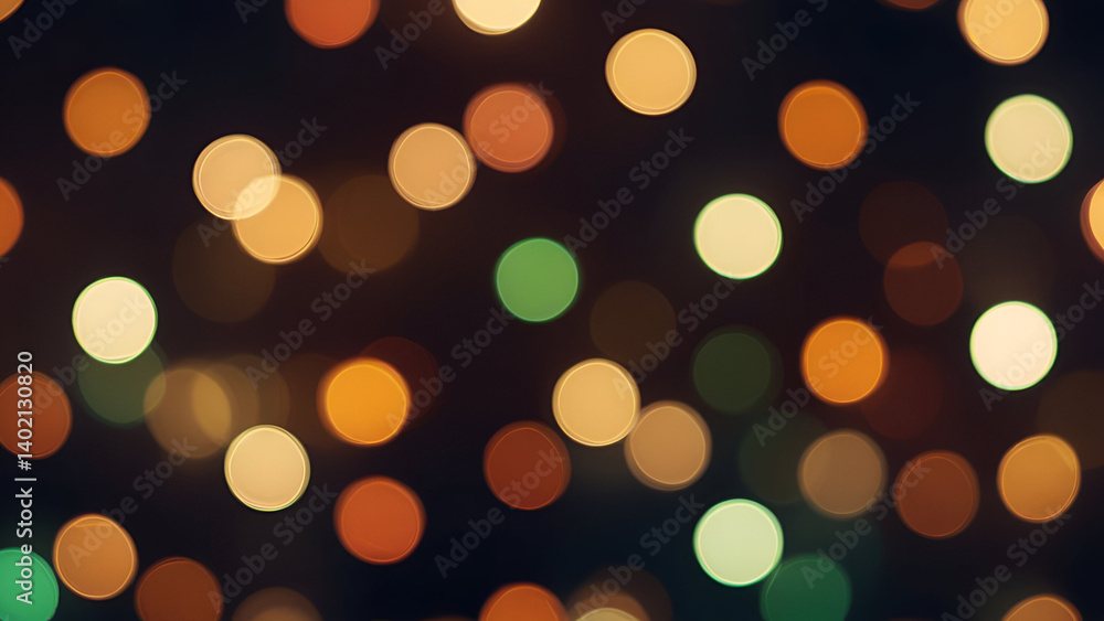 Fototapeta premium Softly Blurred Colorful Bokeh Lights in Shades of Orange Green Yellow and White Creating a Dreamy and Abstract Visual Effect