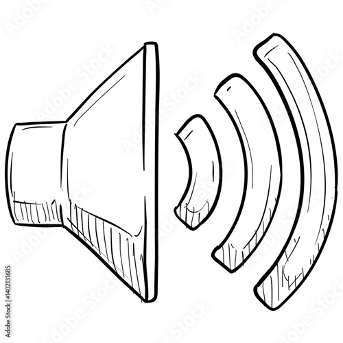 loud volume handdrawn illustration