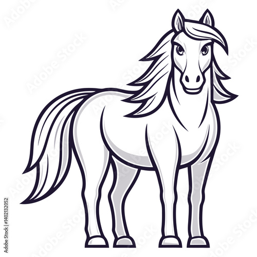 Cute Horse Illustration
