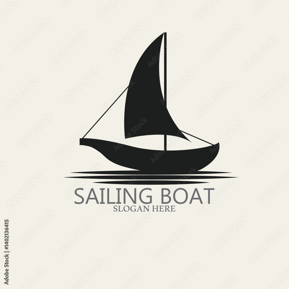 sailing boat logo and vector template sailing boat logo and vector template