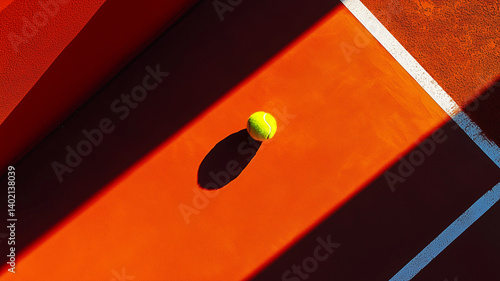 tennis ball on the court