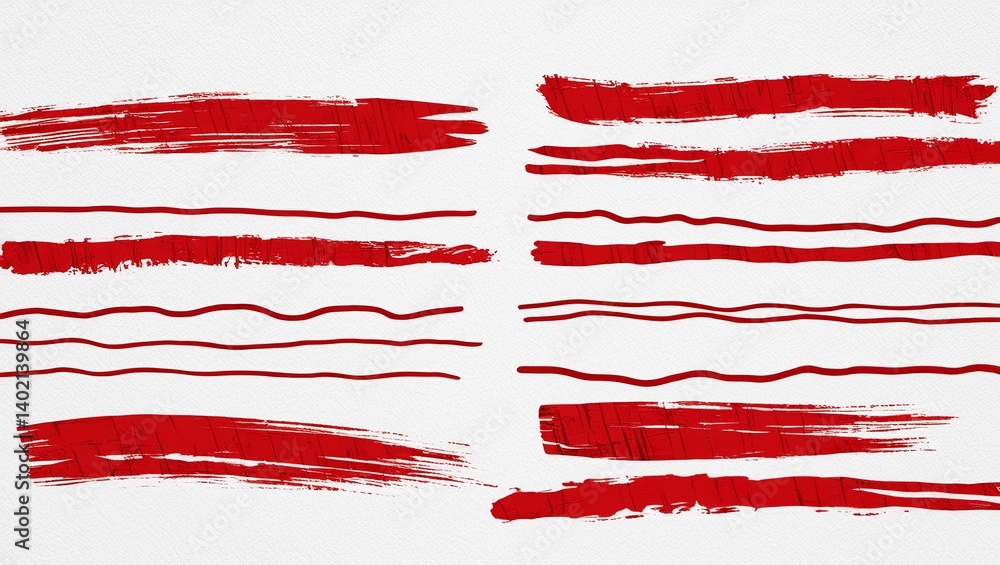 Abstract Red Strokes on a Pale Canvas Abstract Red Strokes on a Pale Canvas