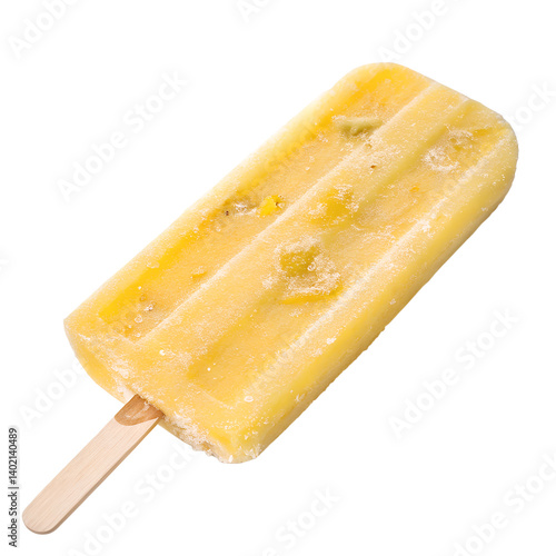 Lemon popsicle isolated on transparent background