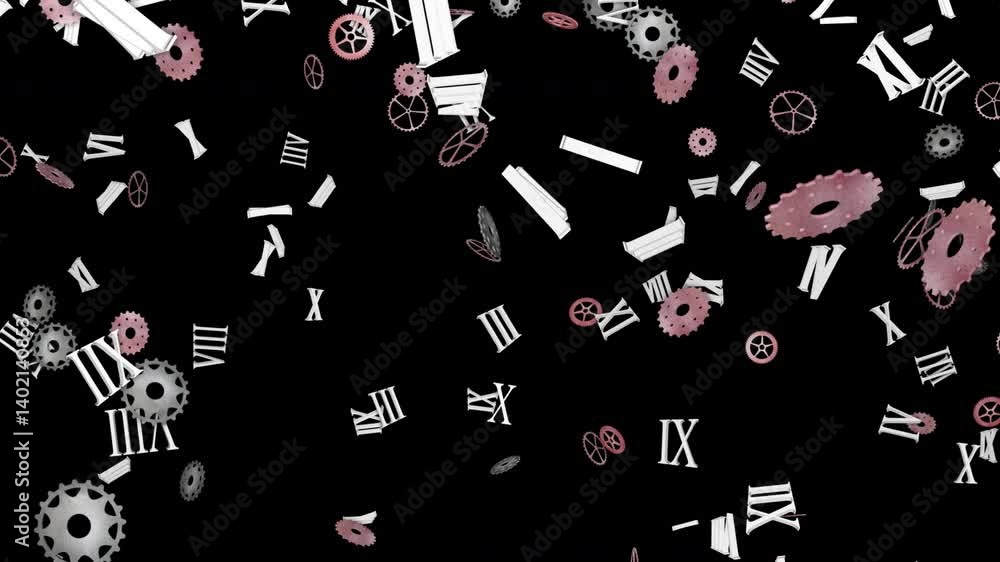 Falling Pieces of Clock Animation, Background, on Alpha Channel, Loop
Falling Pieces of Clock Animation, Background, on Alpha Channel, Loop