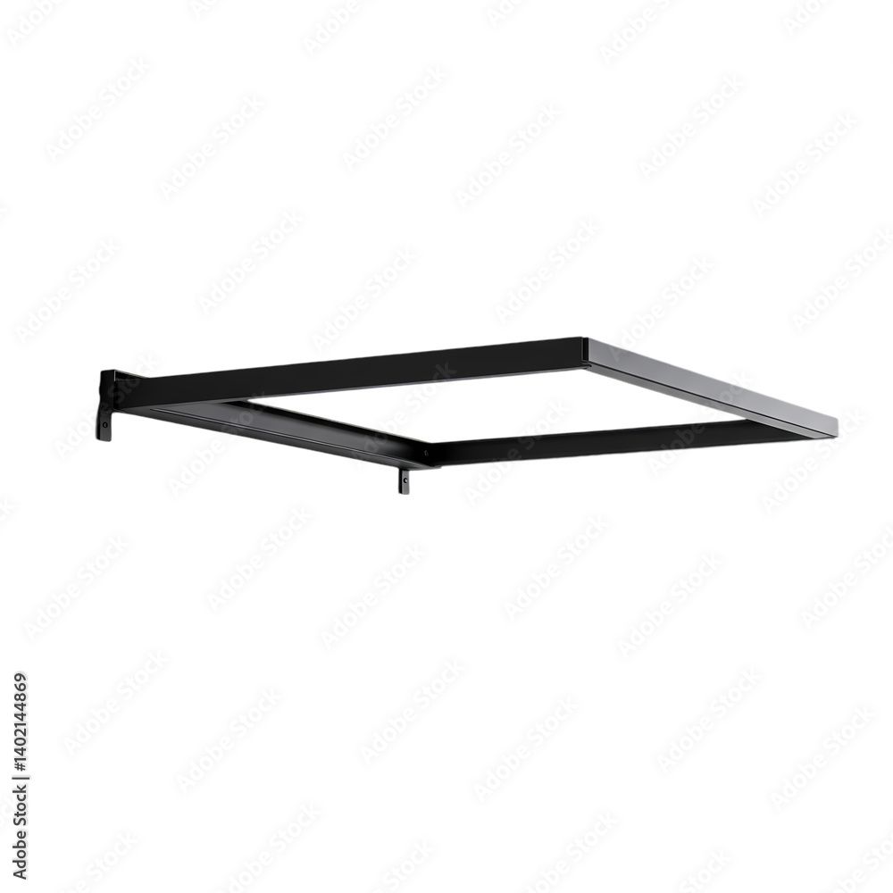 Black Metal Shelf Bracket on Transparent background Black Metal Shelf Bracket on Transparent background