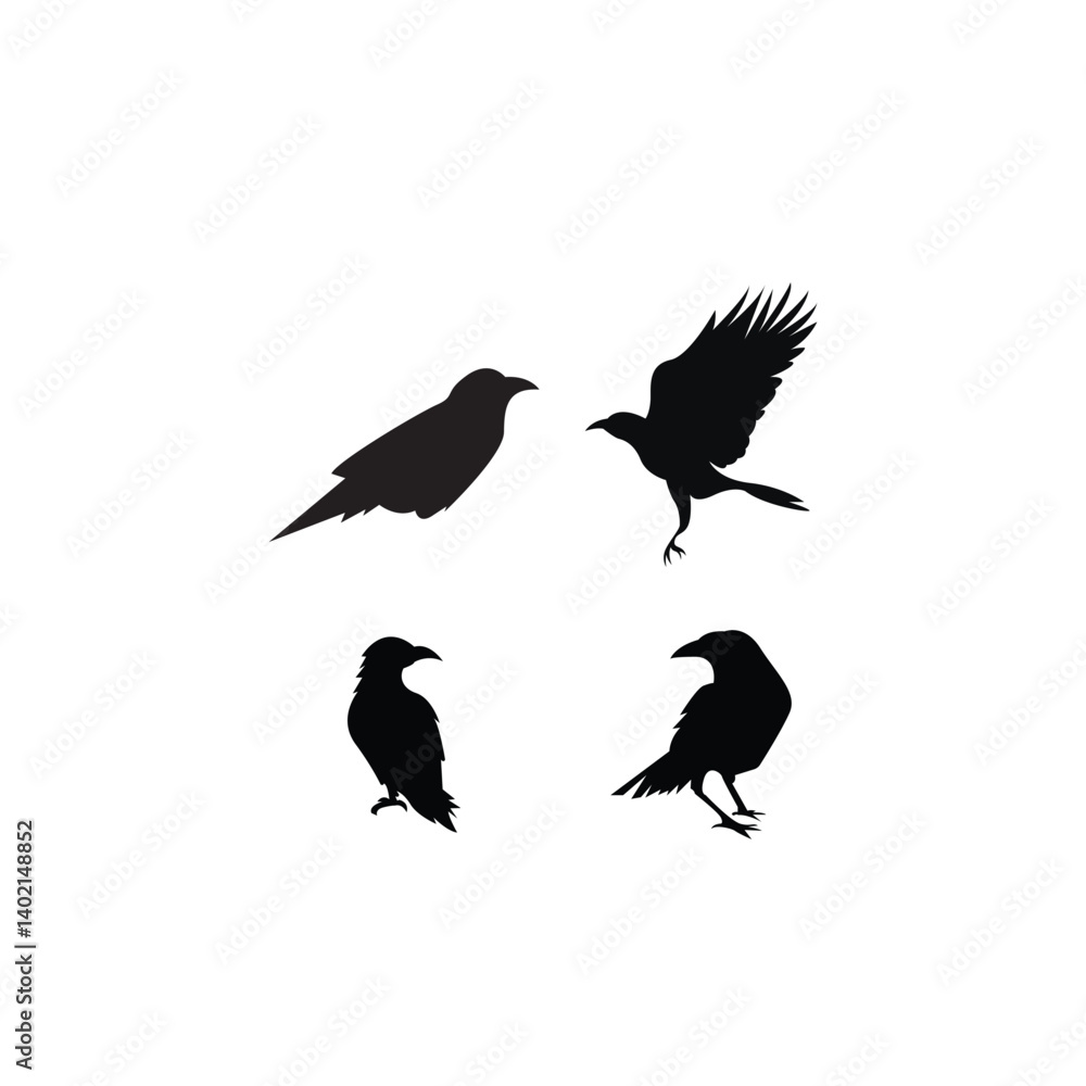 raven icon vector illustration template design raven icon vector illustration template design