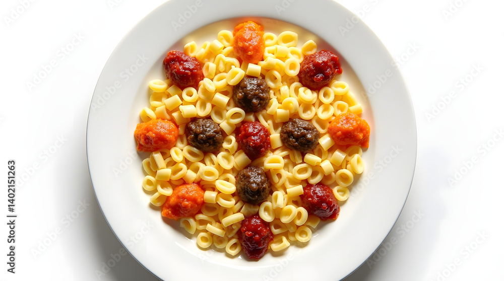 A gourmet white plate with an intricate mosaic pattern made entirely from various cooked pasta types — spaghetti, fusilli, ravioli — arranged with colorful sauces, photographed from above, A gourmet white plate with an intricate mosaic pattern made entirely from various cooked pasta types — spaghetti, fusilli, ravioli — arranged with colorful sauces, photographed from above,