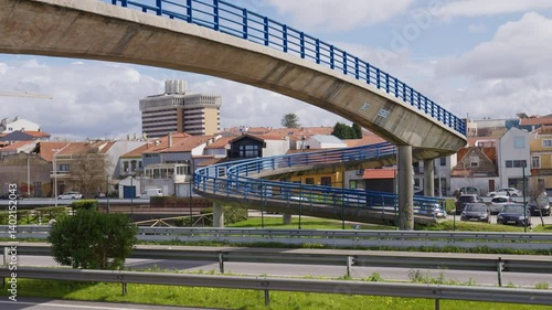 Overpass Bridge In Aveiro, Portugal - Static Shot