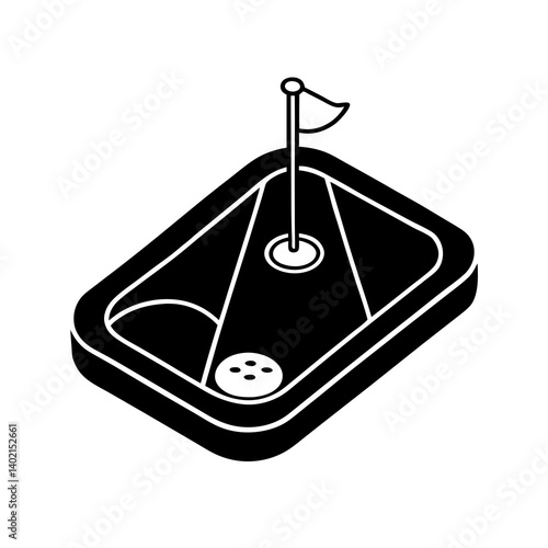 vector illustration of Mini golf 
