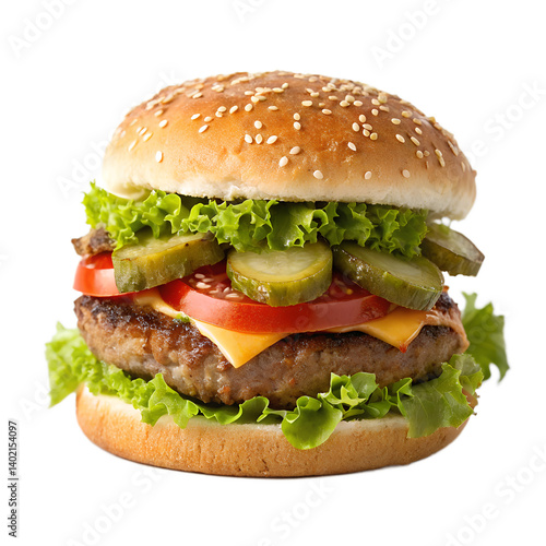 Petty Burger isolated on transparent background