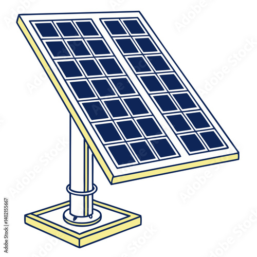 solar panel on a transparent background
