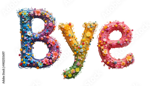 numbers made of colorful splashes bye latter in victor.