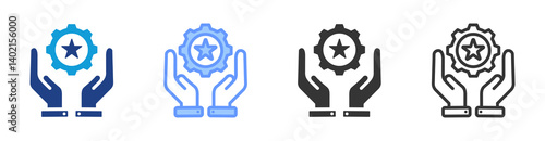 Expertise icon set multiple style collection