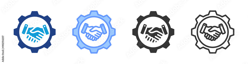 Cooperation icon set multiple style collection Cooperation icon set multiple style collection
