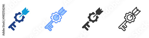 Key Point icon set multiple style collection