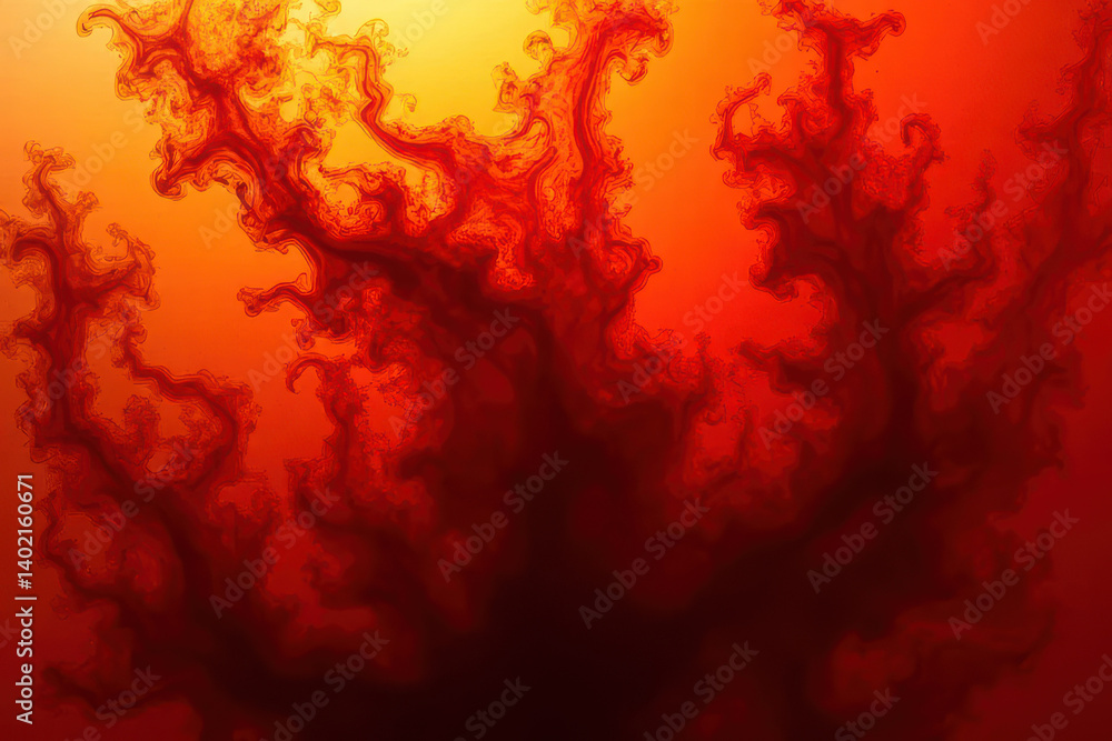 Obraz premium Mesmerizing Ink in Water: Close-Up Experimental Photography of Swirling Colors