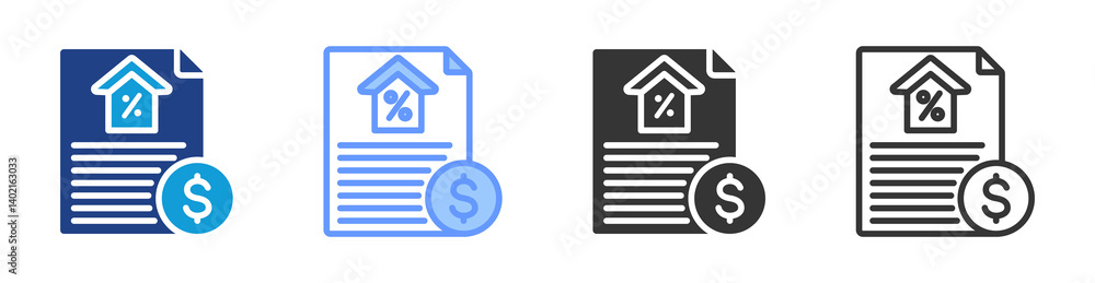 Sales Tax icon set multiple style collection Sales Tax icon set multiple style collection