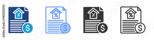 Sales Tax icon set multiple style collection