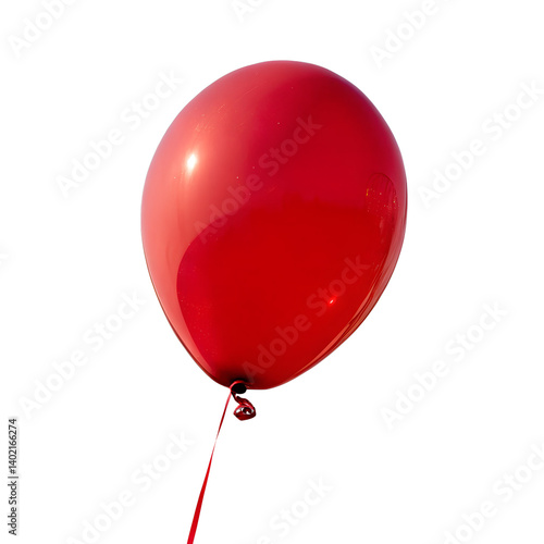 Red balloon isolated on transparent background