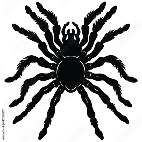 tarantula crawling silhouette