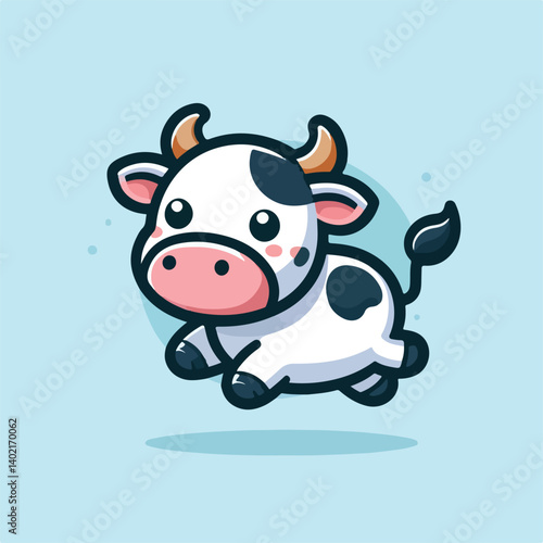 cute cow image vector