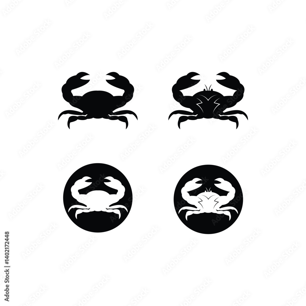 Obraz premium crab icon vector illustration template design
