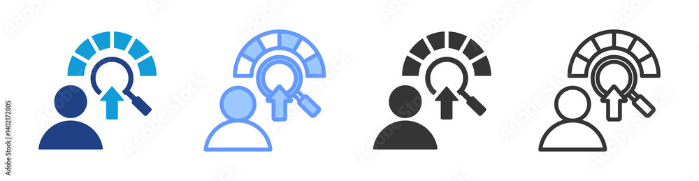 Performance Evaluation icon set multiple style collection Performance Evaluation icon set multiple style collection