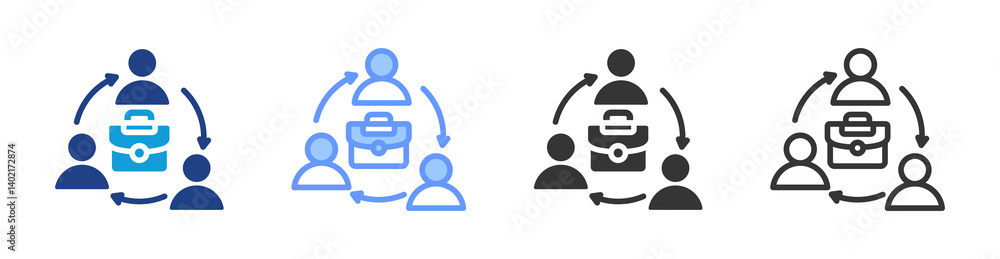 Job Rotation icon set multiple style collection Job Rotation icon set multiple style collection