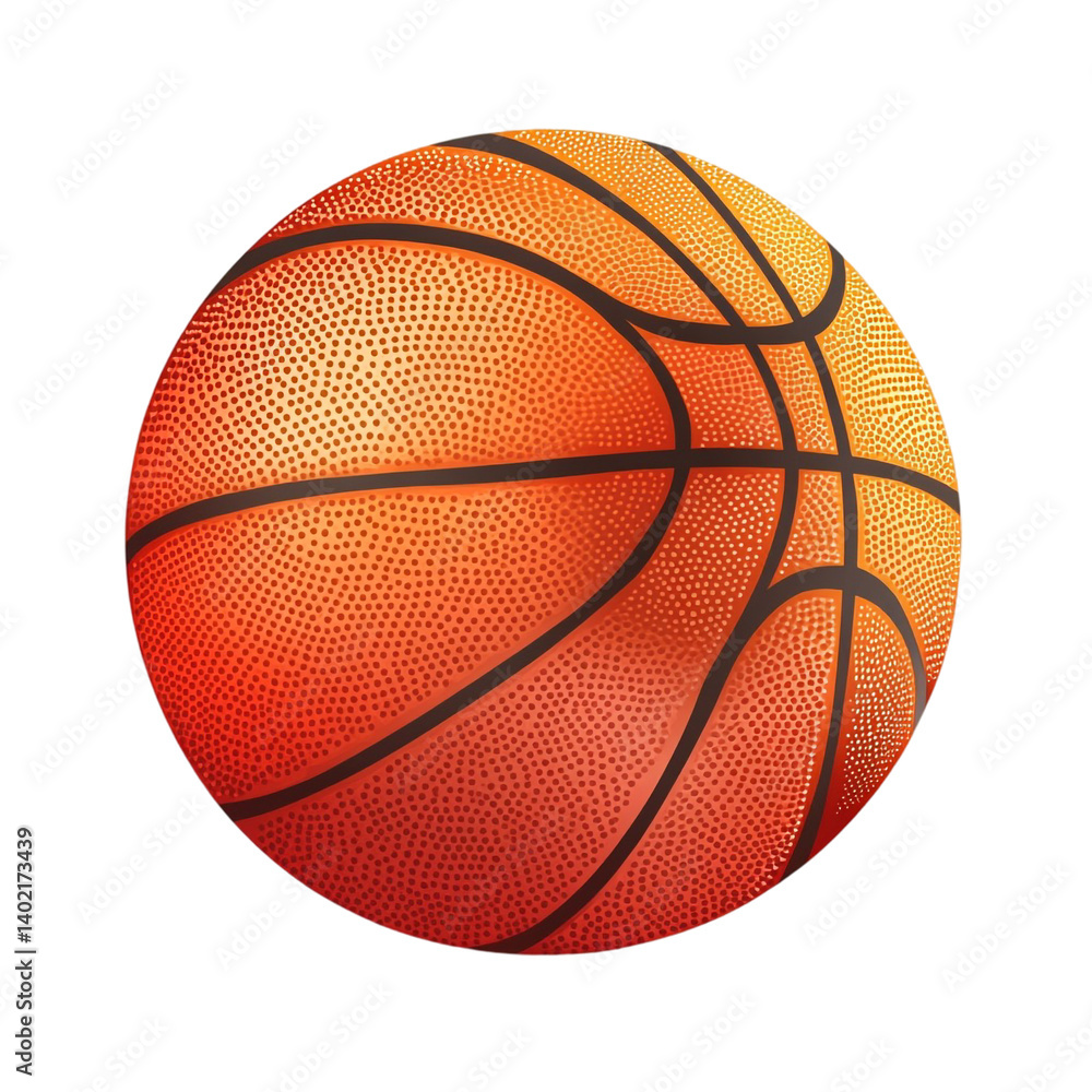 Fototapeta premium Classic orange basketball game day excitement