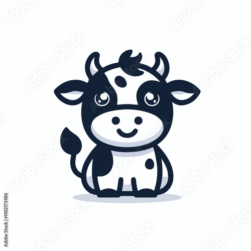 cute cow image vector