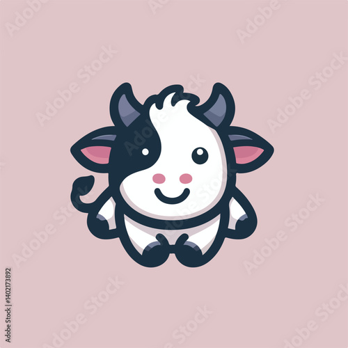 cute cow image vector