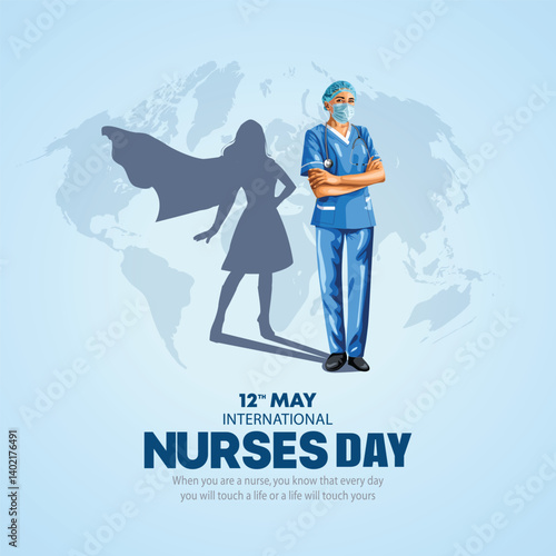 12 May. happy International Nurse Day background. abstract Vector illustration design