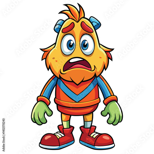 Surprised cartoon alien