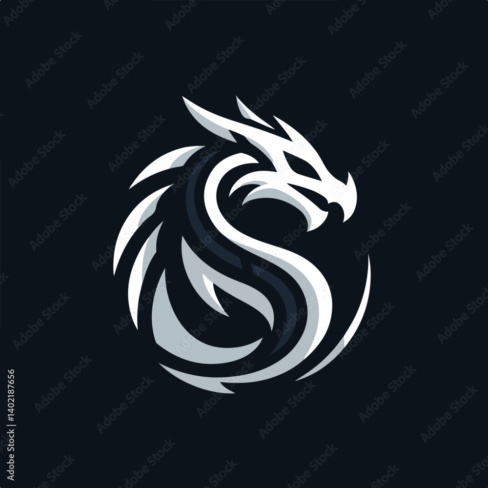 Obraz premium dragon logo vector