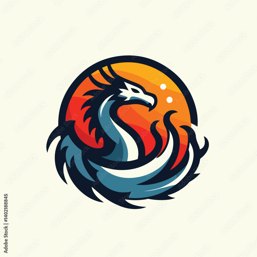 Obraz premium dragon logo vector