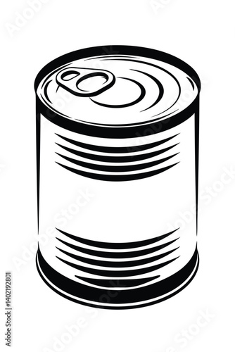tin can isolated on white