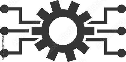 Quantum Computing Vector Icon Stock Illustration