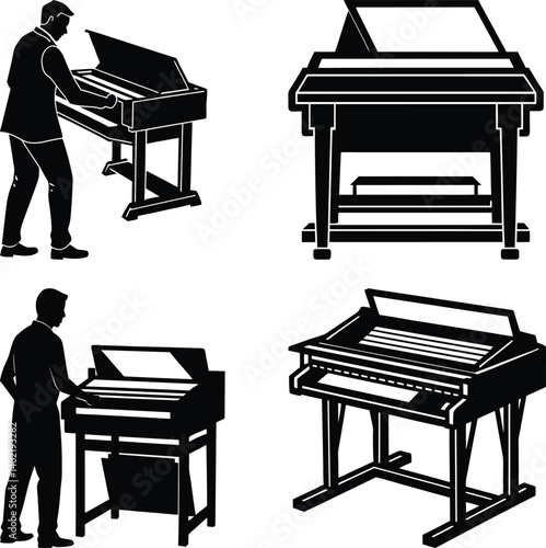  plotter silhouette vector