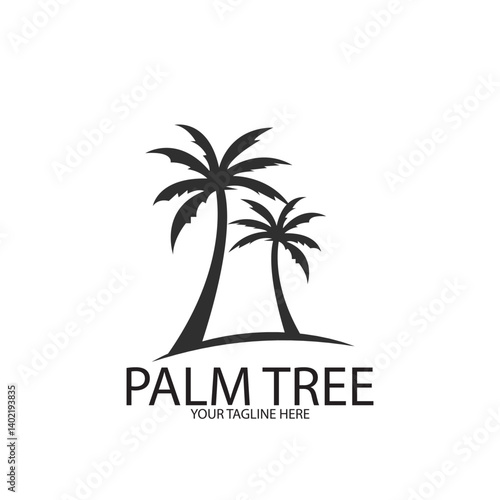 Wallpaper Mural Palm tree summer logo template Torontodigital.ca