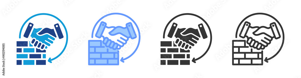 Restrain Of Trade icon set multiple style collection Restrain Of Trade icon set multiple style collection