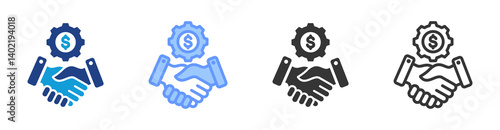 Cartel icon set multiple style collection