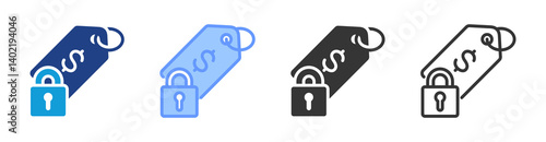 Price Fixing icon set multiple style collection