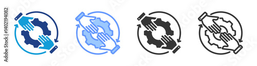 Anticompetitive Behaviour icon set multiple style collection