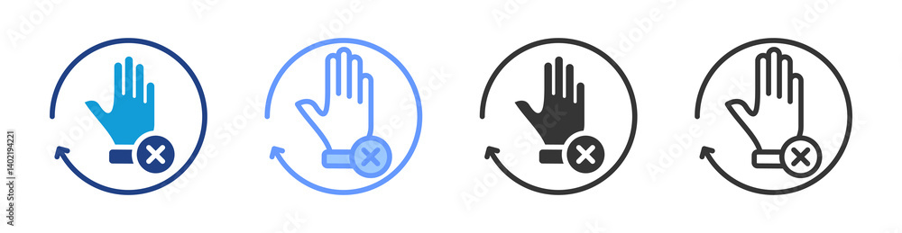 Exclusionary Conduct icon set multiple style collection Exclusionary Conduct icon set multiple style collection