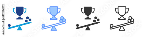 Unfair Competition icon set multiple style collection