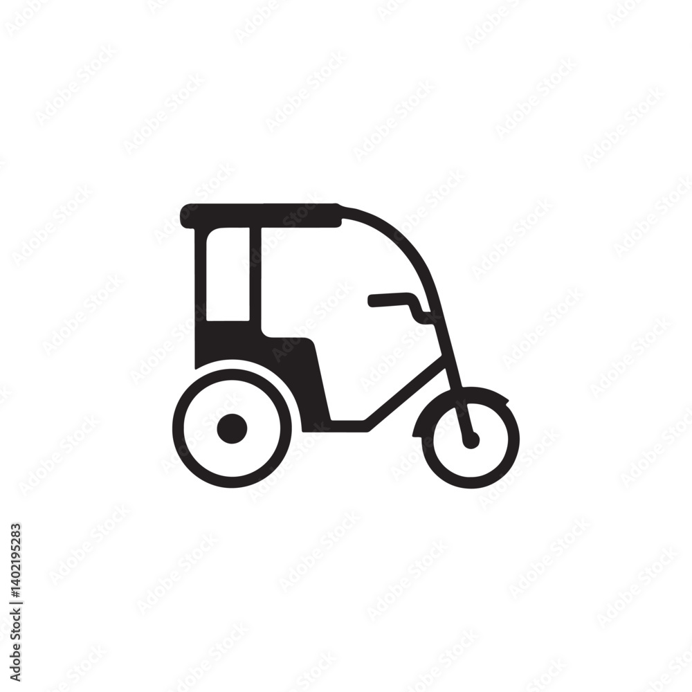 Rickshaw Icon Vector Illustration Symbol Rickshaw Icon Vector Illustration Symbol