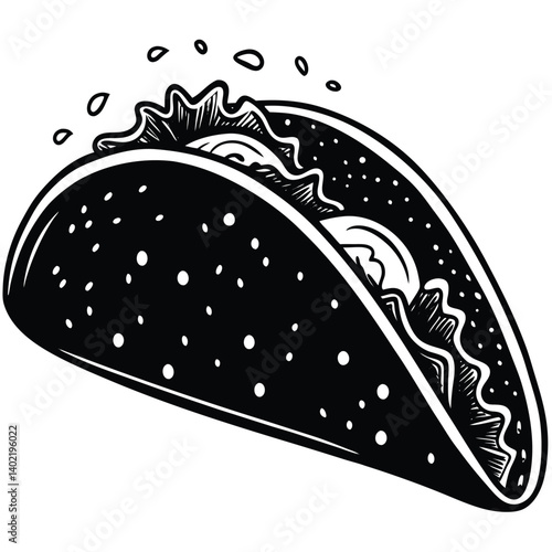 a taco with fillings spilling out