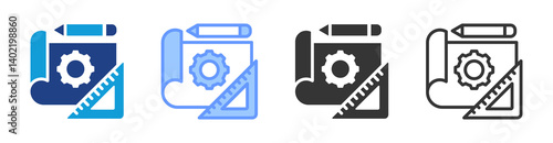 Prototype icon set multiple style collection